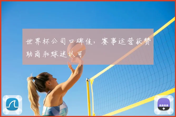 世界杯公司口碑佳,赛事运营获赞助商和球迷认可
